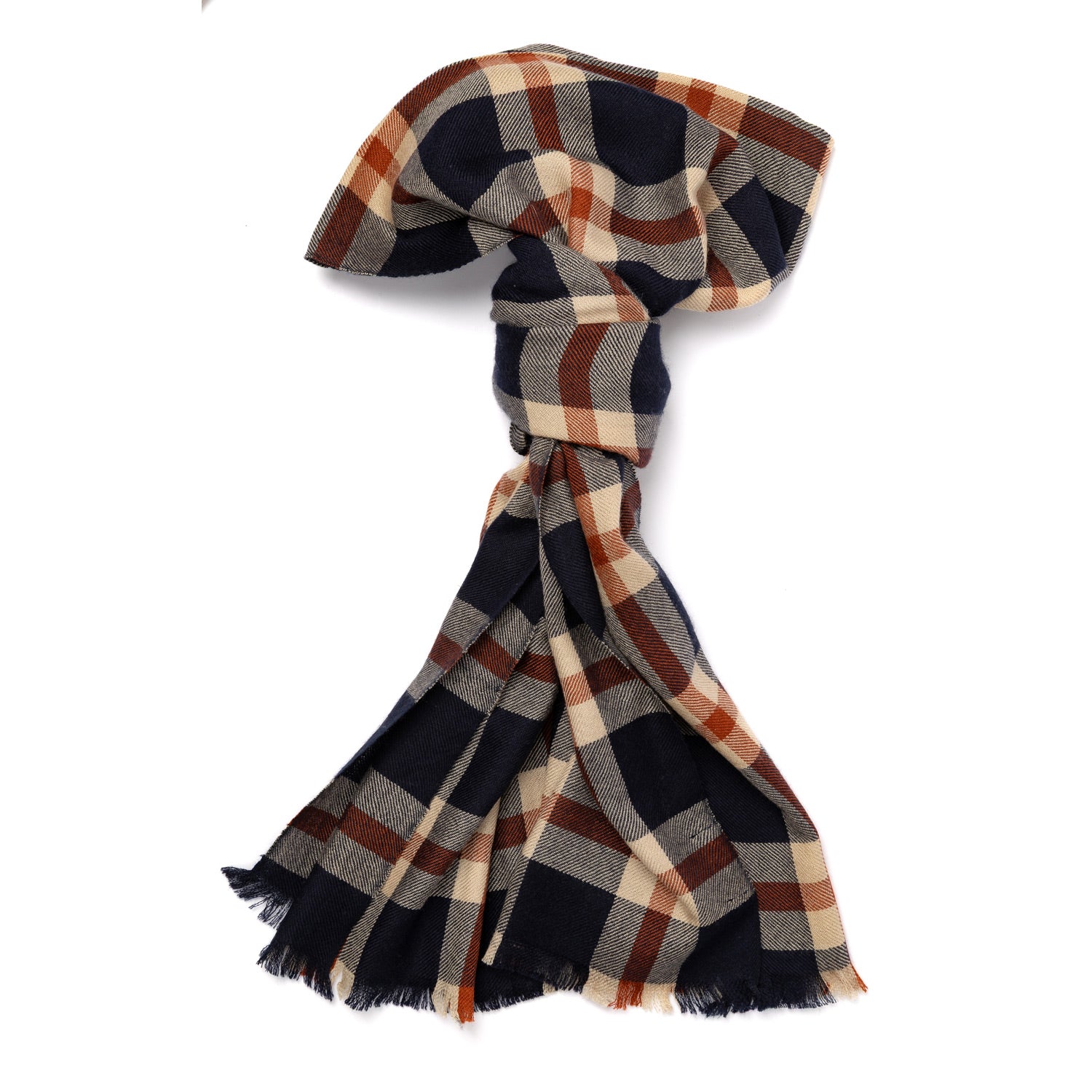 Karierter Schal "Nuovo Plaid Lusso" aus Kaschmir und Seide - Handarbeit